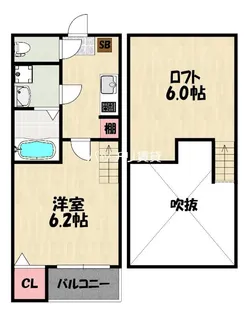 アリエッタ西片江【2階】の間取り