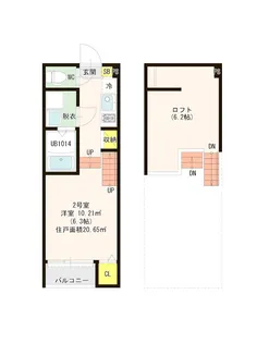 ハーモニーテラス堅粕II【2階】の間取り