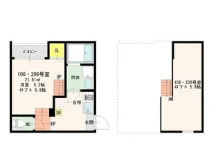 グランプラス箱崎II【1階】の間取り