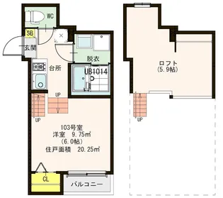 Reussir七隈七丁目【1階】の間取り
