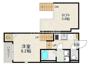 ハーモニーテラス別府【1階】の間取り