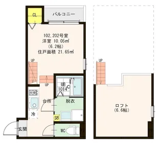 ミッシェルプレイス【1階】の間取り