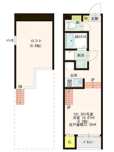 ハーモニーテラス井尻VI【2階】の間取り