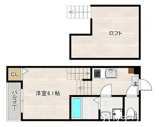 ラピーレ香椎【1階】の間取り