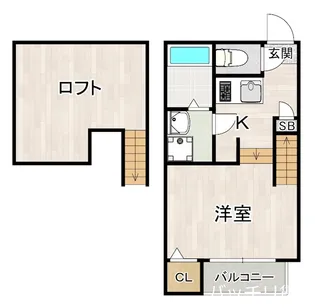 ハーモニーテラス筥松II【1階】の間取り