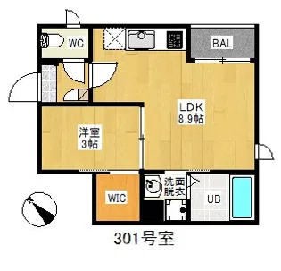 REGALESTグランツェーレ呉服町【3階】の間取り