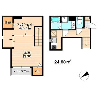 BEQUEM EINS(ベグヴェーム・アインス)【2階】の間取り