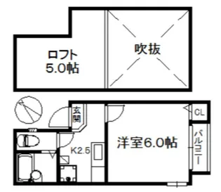 ジョイナス別府【2階】の間取り