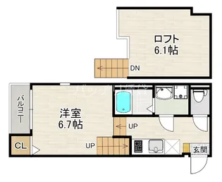 ハーモニーテラス別府【1階】の間取り