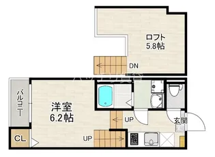 ハーモニーテラス別府【2階】の間取り