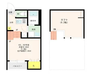 ラ・フィオーレ博多【1階】の間取り