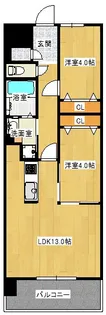 アクアレジデンス千早【3階】の間取り