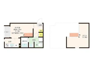メゾンカミーノ橋本【2階】の間取り