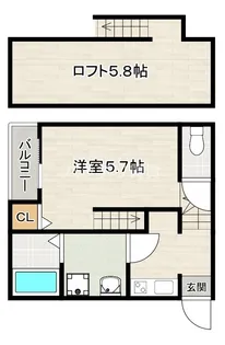 アーバンフォート西新【1階】の間取り