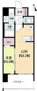 ブランシエスタ千早RJR【11階】の間取り