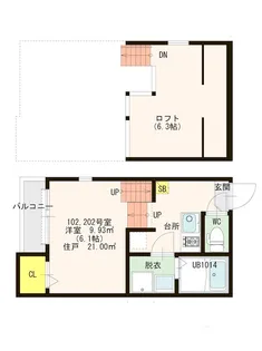 コンフォータブル プレイス 井尻【1階】の間取り