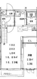 アンピオ賀茂弐番館【1階】の間取り