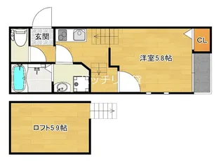 クレオ筥松六番館【2階】の間取り