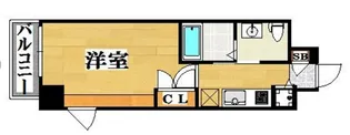クレスティア天神サウス【5階】の間取り