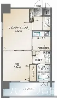 エンクレスト天神南II【8階】の間取り