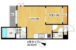 Grandtic Perfetto Futsukaichi【2階】の間取り