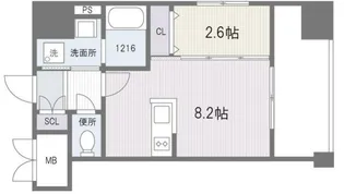 アルティザ博多駅前【8階】の間取り