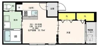 カーサ大楠【2階】の間取り