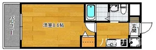 ローズモントフレア天神南【7階】の間取り