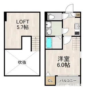 パ・ルーム【2階】の間取り