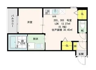 シャラロステ井尻【3階】の間取り