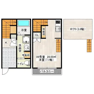 リエート諸岡【1階】の間取り