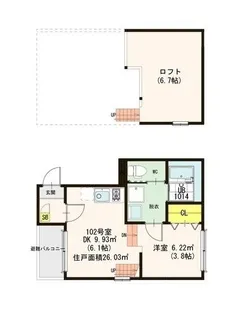 プランドール・メゾン【1階】の間取り