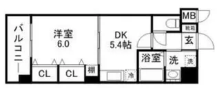 グロースメゾン博多山王【8階】の間取り