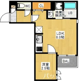 REGALEST Giglio吉塚【2階】の間取り