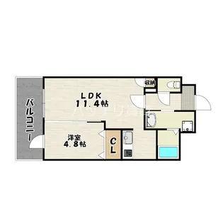 グロースメゾン博多山王【5階】の間取り