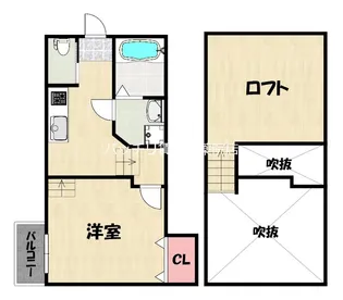 アンピオ姪浜七番館【2階】の間取り