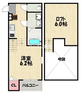 ハーモニーテラス三苫【1階】の間取り