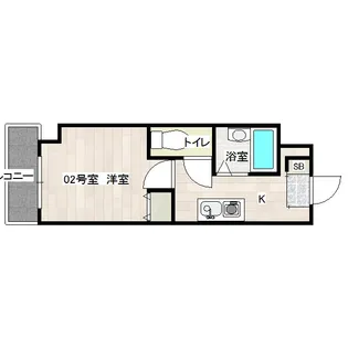 モア・フィールド箱崎II【9階】の間取り