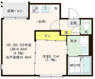 TYYNENA MEI【3階】の間取り