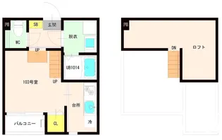 ハーモニーテラス土井【1階】の間取り