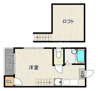 あすかハウス竹下【1階】の間取り