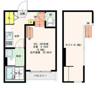 アモローソ井尻【2階】の間取り