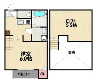 Collon箱崎【2階】の間取り