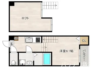 ハーモニーテラス三苫【1階】の間取り