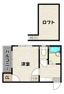 チャレオコーポハウス大橋【1階】の間取り
