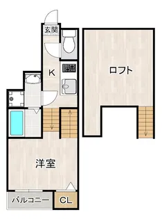 オーパス天神南【1階】の間取り