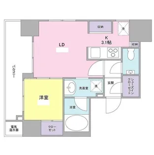 MIO CASTELLO 武蔵小山II【9階】の間取り
