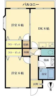 ヴェル・ドミール【4階】の間取り
