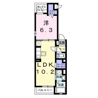 テラック中央林間【1階】の間取り