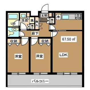 瀬田フラット【3階】の間取り
